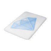 光沢のある青いダイヤモンドカラット バスマット (アングル)