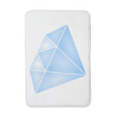 光沢のある青いダイヤモンドカラット バスマット (正面縦)