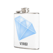 光沢のある青いダイヤモンドカラット フラスク (左)