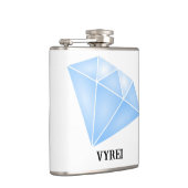 光沢のある青いダイヤモンドカラット フラスク (右)