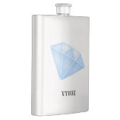 光沢のある青いダイヤモンドカラット フラスク (右)