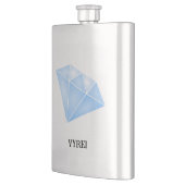 光沢のある青いダイヤモンドカラット フラスク (左)