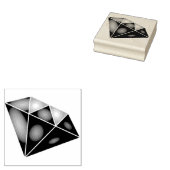 光沢のある青いダイヤモンドカラット ラバースタンプ (押印)