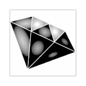 光沢のある青いダイヤモンドカラット ラバースタンプ (インプリント)