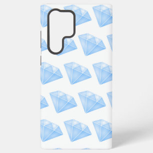 光沢のある青いダイヤモンドカラット SAMSUNG GALAXY S22 ULTRAケース