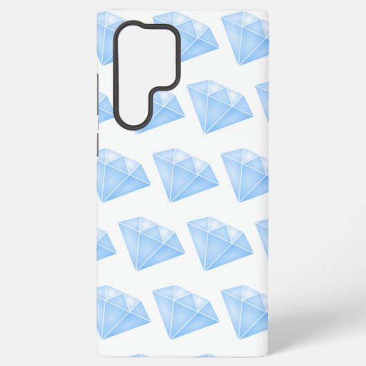 光沢のある青いダイヤモンドカラット SAMSUNG GALAXYケース (裏面)