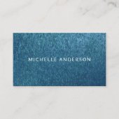 光沢のある青いテクスチャ 名刺 (正面)