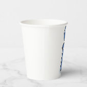 光沢のある青い情報アイコンシンボル 紙コップ (右)