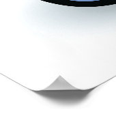 光沢のある青い情報アイコン記号 ポスター (角)