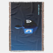 光沢のある青い浚渫船 スローブランケット (正面縦)