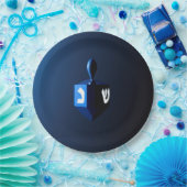 光沢のある青い浚渫船 ペーパープレート (パーティー)