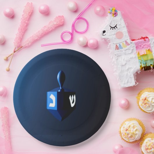 光沢のある青い浚渫船 ペーパープレート (パーティー)