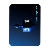 光沢のある青い浚渫船 マグネット (縦)