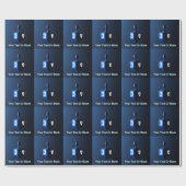 光沢のある青い浚渫船 ラッピングペーパー (フラット)