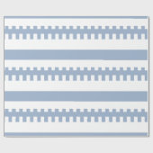 光沢のある青と白のストライプの包装紙 ラッピングペーパー (フラット)