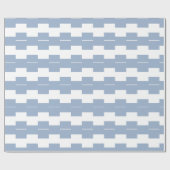光沢のある青と白のストライプの包装紙 ラッピングペーパー (フラット)