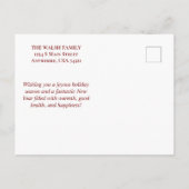 光沢のある額縁のフォトカスタムクリスマスポストカード シーズンポストカード (裏面)