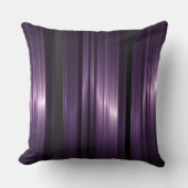 光沢のある飾りストライプのを隠す クッション (正面)