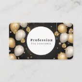 光沢のある黄金のバルーンに出会うたびに明るく輝く 名刺 (正面)