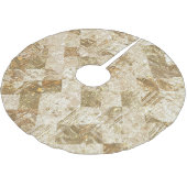 光沢のある黄金のモザイクの輝き ブラッシュドポリエステルツリースカート (アングル)