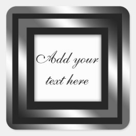 光沢のある黒いギフトステッカー スクエアシール