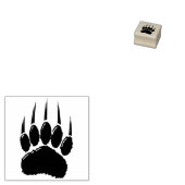 光沢のある黒いクマの前足印刷 ラバースタンプ (押印)