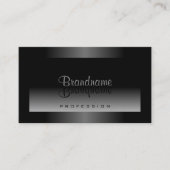 光沢のある黒いグレーと白のグラデーショモダンン 名刺 (正面)