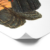 光沢のある黒いコッカトペア ポスター (角)