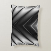 光沢のある黒いシルクサテン アクセントクッション (裏面(縦))