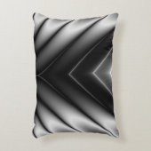 光沢のある黒いシルクサテン アクセントクッション (正面(垂直))
