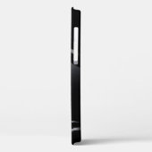 光沢のある黒いデザインつや消しアルミルック Case-Mate iPhoneケース (裏面 / 左)