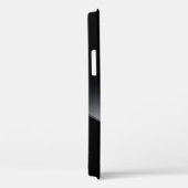 光沢のある黒いデザインつや消しアルミルック Case-Mate iPhoneケース (裏面 / 右)