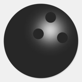 光沢のある黒いボウリングボールボウリングをする人、 クリケットの投手封筒用シール ラウンドシール