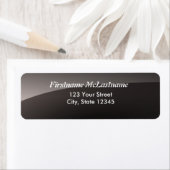 光沢のある黒い住所 シール (インサイチュ)