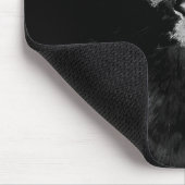 光沢のある黒猫 マウスパッド (コーナー)