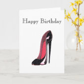 光沢のある黒離れいスチレット カード (黄色い花)