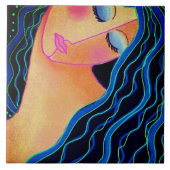 光沢のある黒髪セラミックタイル タイル (正面)