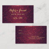 光沢のある、エレガントグリッター《写真》ぼけ味紹介カード 紹介カード (正面/裏面)