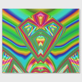 光沢のある~色数々ののフラクタル~クリスマスラッピング ラッピングペーパー (フラット)