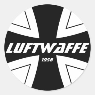 光沢のあるLuftwaffeのクラシックな円形のステッカー ラウンドシール