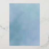 光沢のあるOh男の子ユーカリ気球の赤ちゃんシャワー 箔招待状 (裏面)