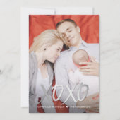 光沢のあるXOXOバレンタインの写真カード シーズンカード (正面)