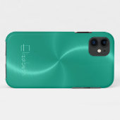 光沢のあクールる放射状鋼金属 Case-Mate iPhoneケース (裏面(横))