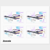 光沢の高い！ 長方形シール (シート)