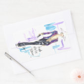 光沢の高い！ 長方形シール (封筒)