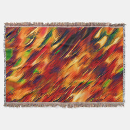 光沢は赤からオレンジまで、小さな緑に染まった スローブランケット