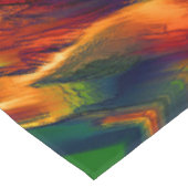 光沢は赤からオレンジまで、小さな緑に染まった テーブルクロス (アングル)