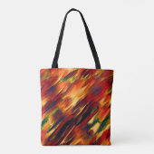 光沢は赤からオレンジまで、小さな緑に染まった トートバッグ (裏面)