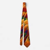 光沢は赤からオレンジまで、小さな緑に染まった ネクタイ (裏面)