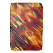 光沢は赤からオレンジまで、小さな緑に染まった バスマット (正面縦)